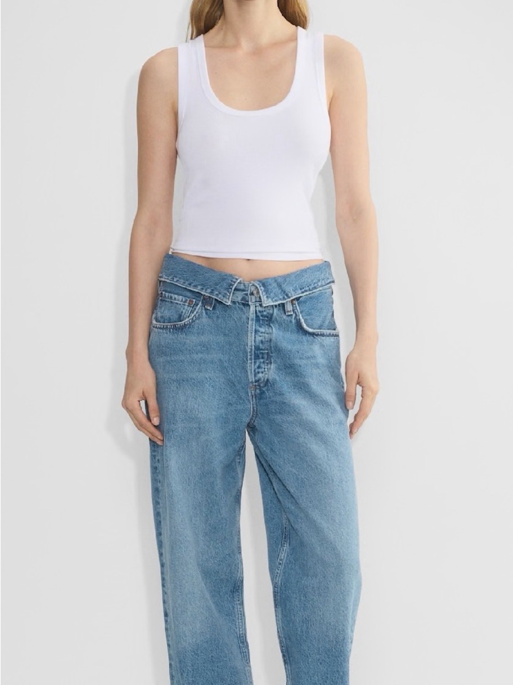 Agolde Boyfriend Jeans in Light Blue Wash